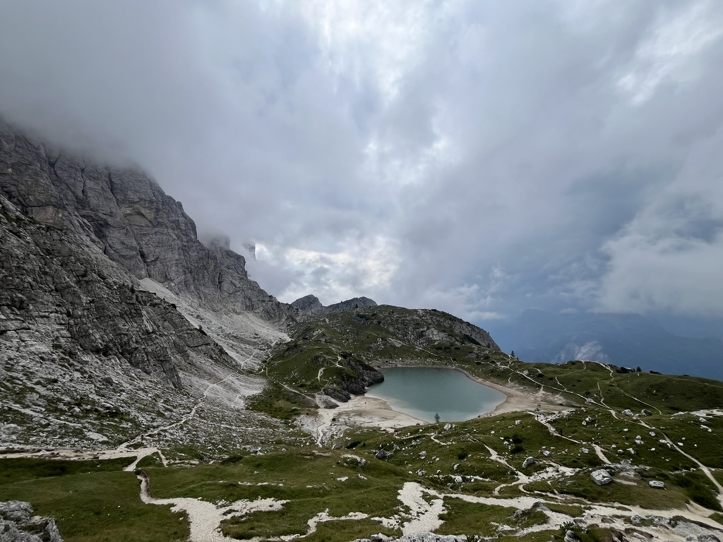 Alpine tarn seen from above, Day 4